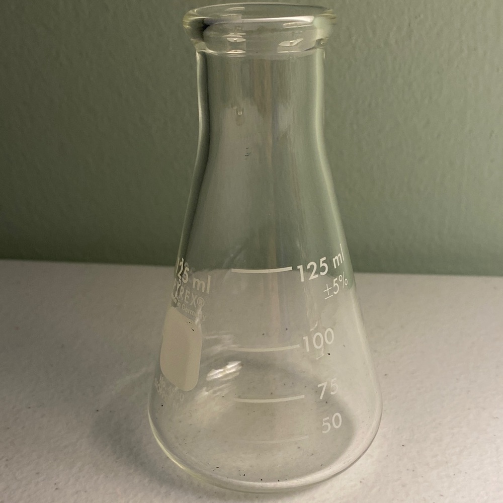 PYREX Clear Glass Erlenmeyer Flask 125ml